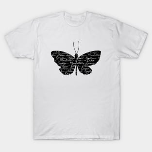 Text and Butterfly graphic T-Shirt